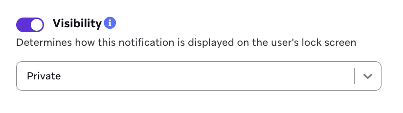 Dashboard push priority location with Set Visibility enabled and set to Private.